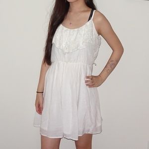 Lace Ruffle Mini Summer Dress